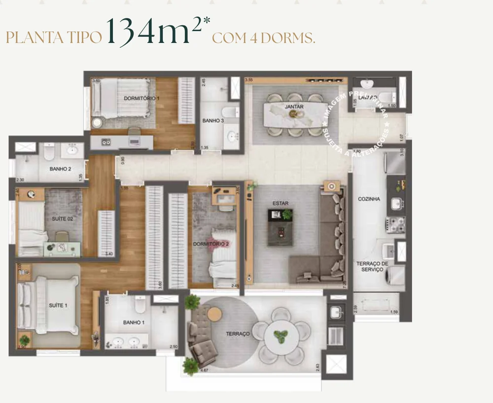 Planta 134 m² Gran Resort