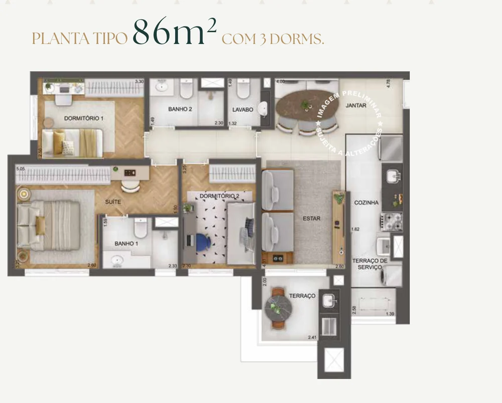 Planta 86 m² Gran Resort