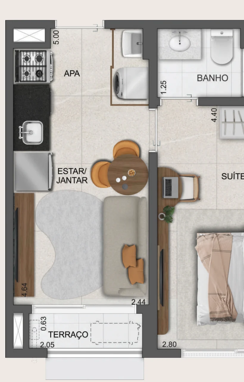 Planta 33 m²